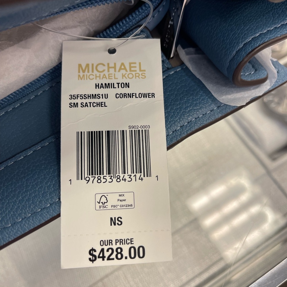 MICHAEL KORS Hamilton Small Patchwork Satchel Crossbody Bag
Cornflower 
NWT - Picture 11 of 16